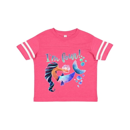 Inktastic I m Four! 4th Birthday Pink and Blue Mermaid Gift Toddler Boy or Toddler Girl T-Shirt
Inktastic I m Four! 4th Birthday Pink and Blue Mermaid Gift Toddler Boy or Toddler Girl T-Shirt
