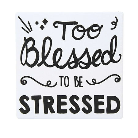 Tabletop Too Blessed Stressed Coaster Stoneware Our Name Is Mud 6013757