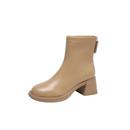 Tenmix Womens Lightweight Chunky Heel Boot Walking Comfort PU Casual Shoes Formal Breathable Booties Khaki 7
Tenmix Womens Lightweight Chunky Heel Boot Walking Comfort PU Casual Shoes Formal Breathable Booties Khaki 7