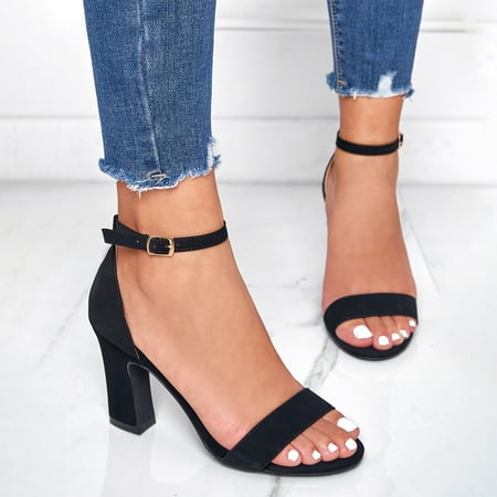Women‘s Ankle Buckle Strap Chunky High Heels Solid Color Open Toe Non-slip Sandals Lightweight Square Heels
Women‘s Ankle Buckle Strap Chunky High Heels Solid Color Open Toe Non-slip Sandals Lightweight Square Heels