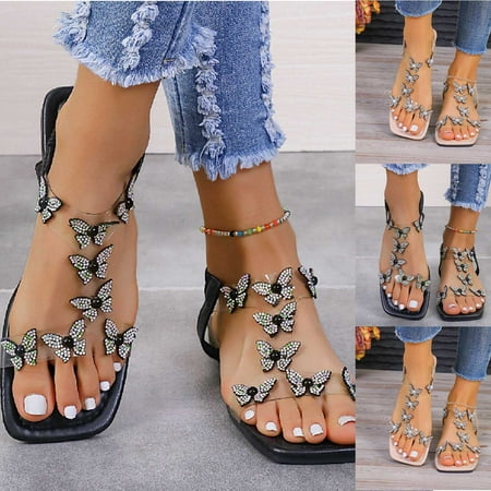 mtvxesu Womens Sandals Women s Summer Large Size Rhinestone Flat Transparent One-line Strap Sandals Sandals Women Dressy Office Flash Sale
mtvxesu Womens Sandals Women s Summer Large Size Rhinestone Flat Transparent One-line Strap Sandals Sandals Women Dressy Office Flash Sale