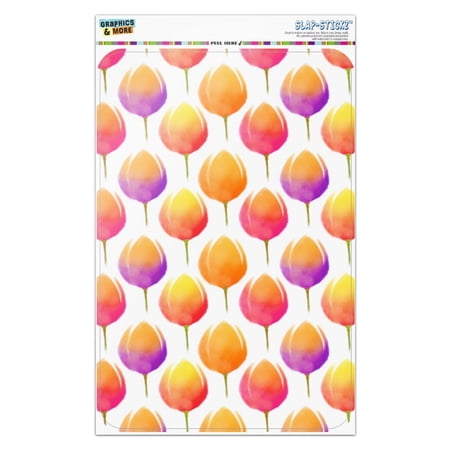 Watercolor Tulip Pattern Home Business Office Sign