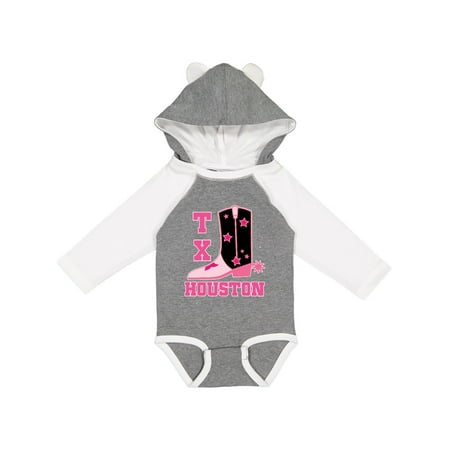 Inktastic Houston Texas cowgirl Gift Baby Girl Long Sleeve Bodysuit