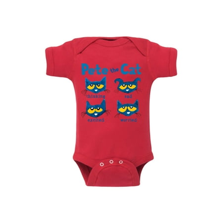 Pete The Cat - The Faces Of Pete - Infant Baby One Piece