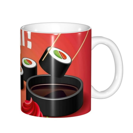 Yiaed Sushi Print Ceramics Coffee Large Handle Design Extra Large Tea and Coffee Cup for Office and Home Mugs
Yiaed Sushi Print Ceramics Coffee Large Handle Design Extra Large Tea and Coffee Cup for Office and Home Mugs