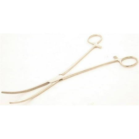 847-CV Curved End Forceps Stainless Steel- 10 in.