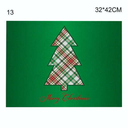 Cotton and Linen Table Mat Christmas Elements Single Side Pattern Heat Resistant Christmas Decor for Kitchen Dining Room 13 32*42cm
Cotton and Linen Table Mat Christmas Elements Single Side Pattern Heat Resistant Christmas Decor for Kitchen Dining Room 13 32*42cm
