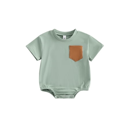 Infant Boy Girl Summer Romper Casual Solid Color Short Sleeve Jumpsuit with Pocket Cute Clothes
Infant Boy Girl Summer Romper Casual Solid Color Short Sleeve Jumpsuit with Pocket Cute Clothes