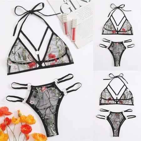 Lingerie Women for Flowers Embroidery Bra Thong Sleepwear Underwear Women Lingerie Black
Lingerie Women for Flowers Embroidery Bra Thong Sleepwear Underwear Women Lingerie Black