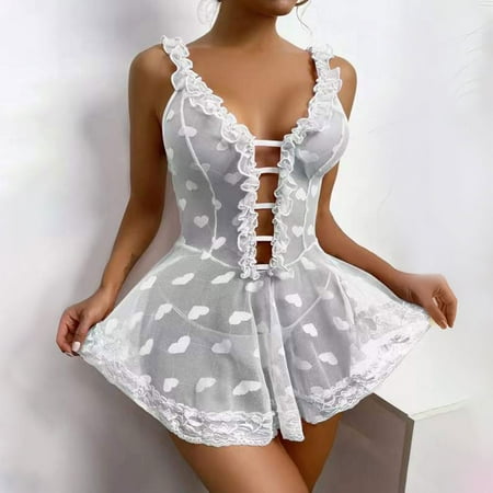 QWERTYU Deep V Neck Lace Chemise for Women Teddy Sexy Babydoll Mesh Nightgown Lingerie White 2XL
QWERTYU Deep V Neck Lace Chemise for Women Teddy Sexy Babydoll Mesh Nightgown Lingerie White 2XL