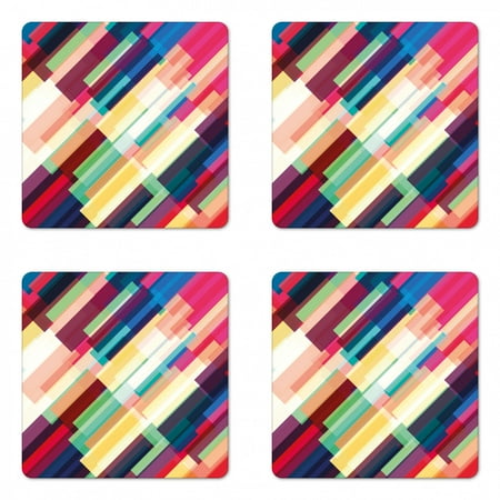 Abstract Coaster Set of 4 Futuristic Geometric Pattern Design with Colorful Stripes Modern Technologic Print Square Hardboard Gloss Coasters Standard Size Multicolor by Ambesonne
Abstract Coaster Set of 4 Futuristic Geometric Pattern Design with Colorful Stripes Modern Technologic Print Square Hardboard Gloss Coasters Standard Size Multicolor by Ambesonne