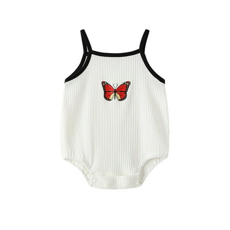 WERNZATT Baby Girl Sleeveless Romper Butterfly Print Square Neck Cami Jumpsuit
WERNZATT Baby Girl Sleeveless Romper Butterfly Print Square Neck Cami Jumpsuit