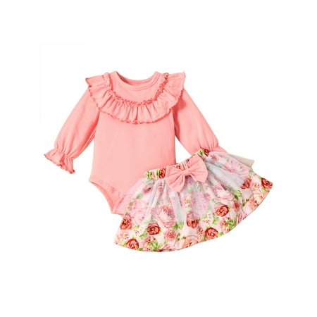 Kiapeise Baby Girl Skirt Suit Ruffled Long Sleeve Romper Floral Printed Bow Skirt Two-piece
Kiapeise Baby Girl Skirt Suit Ruffled Long Sleeve Romper Floral Printed Bow Skirt Two-piece