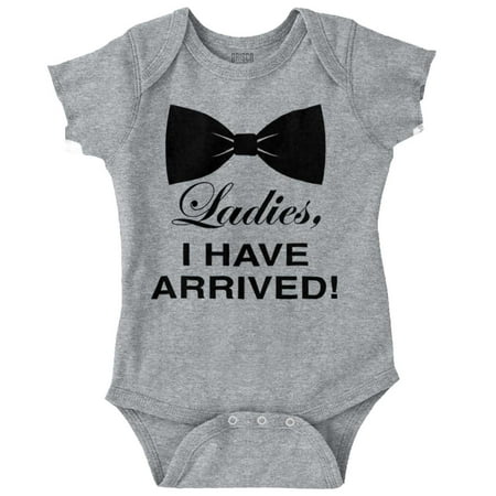 Ladies I Arrived Handsome Bowtie Baby Bodysuit Jumper Boys Brisco Brands