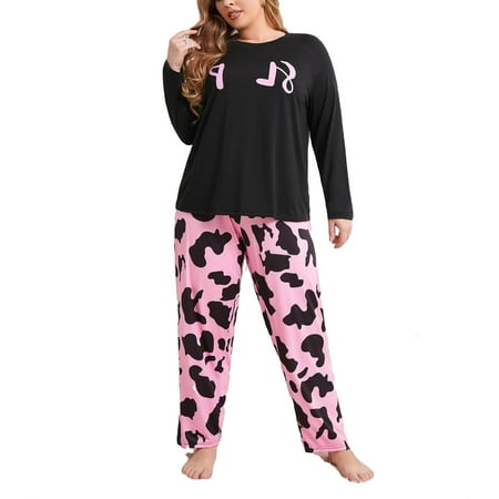 Cute Letter Graphic Round Neck Pant Sets Long Sleeve Baby Pink Plus Size Pajama Sets (Women s Plus)
Cute Letter Graphic Round Neck Pant Sets Long Sleeve Baby Pink Plus Size Pajama Sets (Women s Plus)