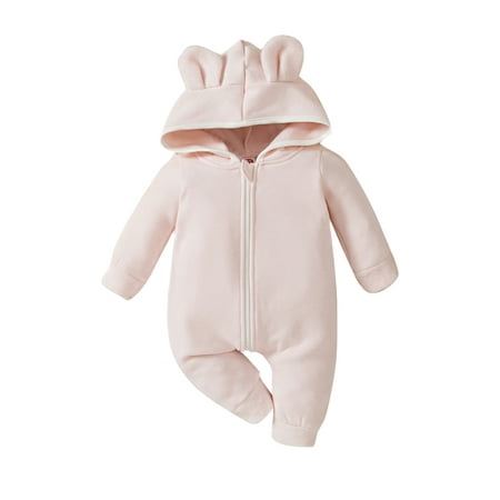Capreze Buttons Hooded Jumpsuit Winter Outwear Outfits Baby Loose Full Zip Fleece Romper Party Solid Color Zipper Pink 110/12-18M
Capreze Buttons Hooded Jumpsuit Winter Outwear Outfits Baby Loose Full Zip Fleece Romper Party Solid Color Zipper Pink 110/12-18M