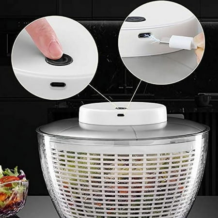 NF Electric Salad Spinner 4.5L Large Capacity Lettuce Spinner Multifunctional Fruit Washer Vegetable Dryer for Home Kitchen BPA Free Green
NF Electric Salad Spinner 4.5L Large Capacity Lettuce Spinner Multifunctional Fruit Washer Vegetable Dryer for Home Kitchen BPA Free Green