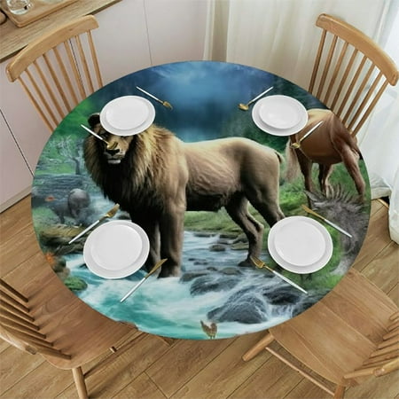 BCIIG Forest Animals Round Tablecloth Stain Resistant Washable Indoor Outdoor Kitchen Dining Wedding Parties Waterproof Fabric 100% Polyester 42-46
BCIIG Forest Animals Round Tablecloth Stain Resistant Washable Indoor Outdoor Kitchen Dining Wedding Parties Waterproof Fabric 100% Polyester 42-46