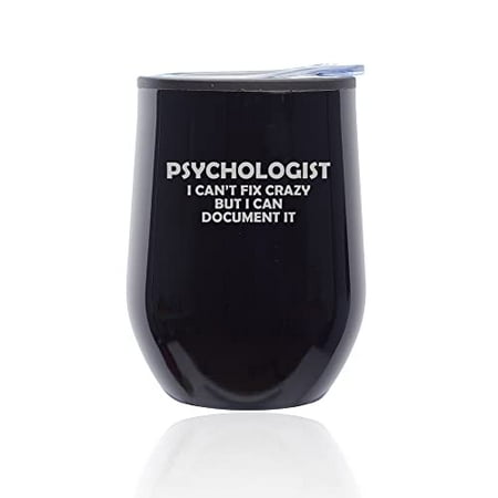 Stemless Wine Tumbler Coffee Travel Mug Glass with Lid Psychologist Can t Fix Crazy Funny Psychology (Midnight Black)
Stemless Wine Tumbler Coffee Travel Mug Glass with Lid Psychologist Can t Fix Crazy Funny Psychology (Midnight Black)