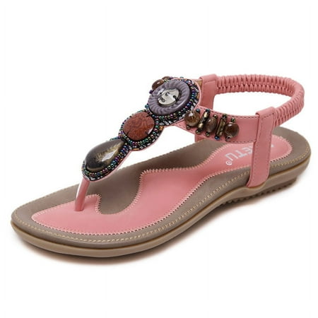 Women s Summer Sandals Bohemian Beaded Ankle Walking Strap Casual Flip Flops Ladies Beach Sexy Flats Comfortable Shoes
Women s Summer Sandals Bohemian Beaded Ankle Walking Strap Casual Flip Flops Ladies Beach Sexy Flats Comfortable Shoes