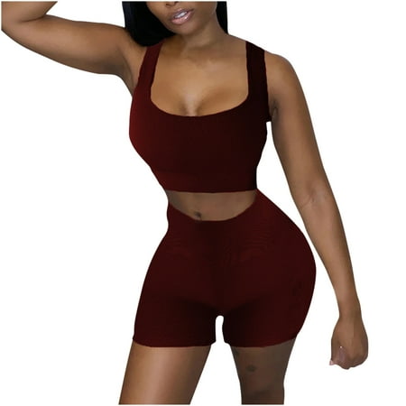 Dadaria 2 Piece Outfits for Women Shorts Set Plus Two Piece Round Neck Solid Sleeveless Tops Short Pants Sets Wine M Female
Dadaria 2 Piece Outfits for Women Shorts Set Plus Two Piece Round Neck Solid Sleeveless Tops Short Pants Sets Wine M Female