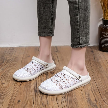 Hvyesh Flat Sandals for Women Casual Summer Fashion Mesh Cloth Lace Flower Sandals Casual Lightweight Ventilate Comfortable Slippers Size 5.5
Hvyesh Flat Sandals for Women Casual Summer Fashion Mesh Cloth Lace Flower Sandals Casual Lightweight Ventilate Comfortable Slippers Size 5.5