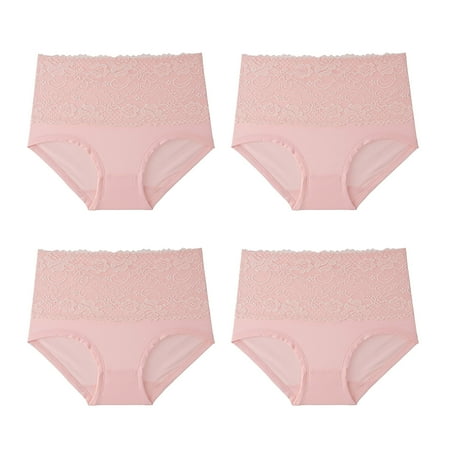 QWERTYU Cheeky Panties for Women High Waist Lace Control Top Underwear for Women 4 Pk Plus Size Womens Underwear Cotton Bikini Black Underwear Women Pink M
QWERTYU Cheeky Panties for Women High Waist Lace Control Top Underwear for Women 4 Pk Plus Size Womens Underwear Cotton Bikini Black Underwear Women Pink M