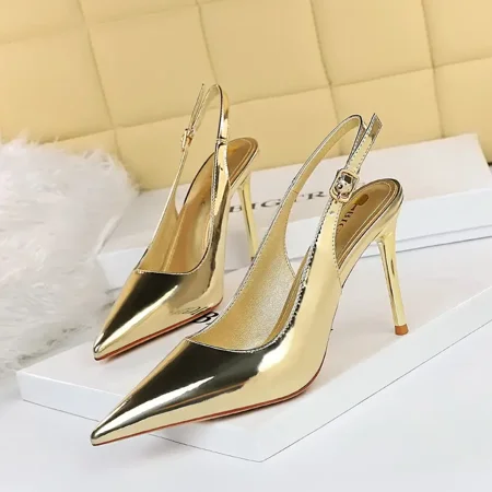Sexy Pointed Toe Slip On High Heel Metal Stiletto Slingback Pumps Women‘s Ankle Strap Sandal Shoes
Sexy Pointed Toe Slip On High Heel Metal Stiletto Slingback Pumps Women‘s Ankle Strap Sandal Shoes