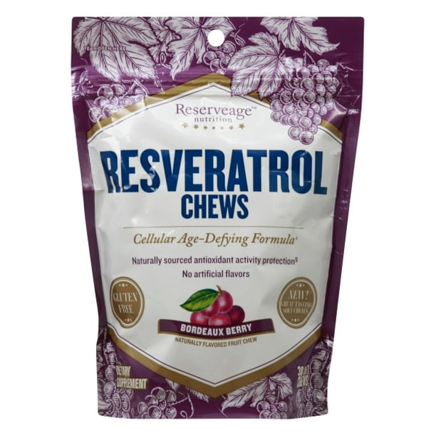 Reserveage Nutrition - Resveratrol Chews Bordeaux Berry - 30 Soft Chews