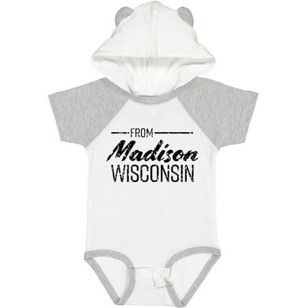 Inktastic From Madison Wisconsin in Black Distressed Text Gift Baby Boy or Baby Girl Bodysuit
Inktastic From Madison Wisconsin in Black Distressed Text Gift Baby Boy or Baby Girl Bodysuit