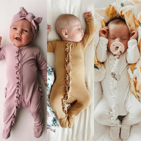 ZIYIXIN Baby Girls Boys Pajamas Footed Sleeper Long Sleeve Ruffle Jumpsuit with Headband Clothes Set Cotton
ZIYIXIN Baby Girls Boys Pajamas Footed Sleeper Long Sleeve Ruffle Jumpsuit with Headband Clothes Set Cotton