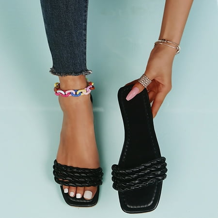Aayomet Platform Slippers Women s Flat Sandals Flip Flop Sandals Dressy Thong Sandals Black 8
Aayomet Platform Slippers Women s Flat Sandals Flip Flop Sandals Dressy Thong Sandals Black 8