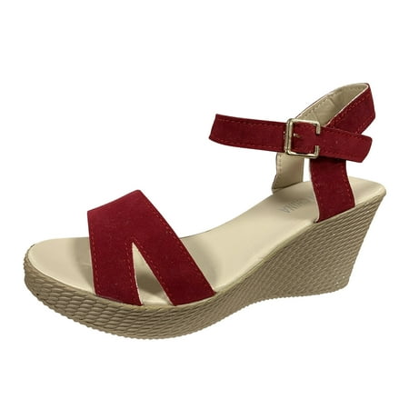 Youmylove Women Fashion Solid Color Suede Wedge Platform Buckle Casual Sandals Bohemian Comfortable Stylish Shoes Ladies Footwear
Youmylove Women Fashion Solid Color Suede Wedge Platform Buckle Casual Sandals Bohemian Comfortable Stylish Shoes Ladies Footwear