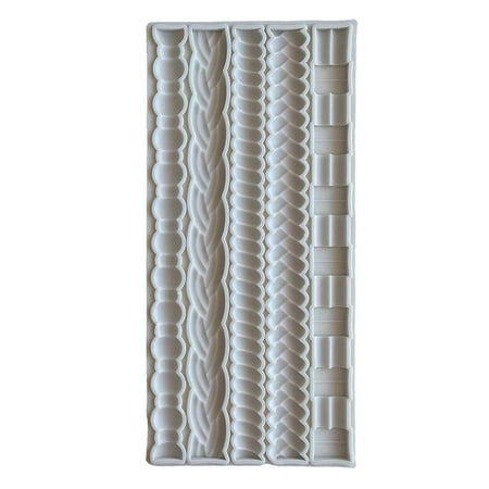 DIY Five Braided Rope Border Pearl Geometric Pattern Fondant Baking Silicone Epoxy Mold Baking Tool for Cake Biscuit Handmade Homemade
DIY Five Braided Rope Border Pearl Geometric Pattern Fondant Baking Silicone Epoxy Mold Baking Tool for Cake Biscuit Handmade Homemade