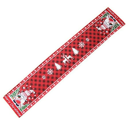MGStore Table Runner Rectangle Buffalo Plaid Christmas Style Snowflake Festive Pattern Decoration Stain-resistant Checkered Christmas Table Cloth for Home
MGStore Table Runner Rectangle Buffalo Plaid Christmas Style Snowflake Festive Pattern Decoration Stain-resistant Checkered Christmas Table Cloth for Home