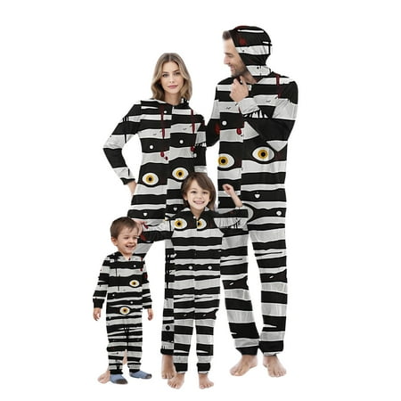 Busydd Family Matching Halloween Pajamas Set Fashion Striped Print Holiday Pajamas Casual Long Sleeve Zipper Hooded Loungewear Set Family Halloween Pajamas for Men/Women/Kids/Baby
Busydd Family Matching Halloween Pajamas Set Fashion Striped Print Holiday Pajamas Casual Long Sleeve Zipper Hooded Loungewear Set Family Halloween Pajamas for Men/Women/Kids/Baby