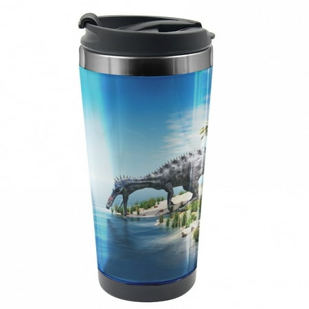 Jurassic Travel Mug Wild Suchomimus Dinosaur Steel Thermal Cup 16 oz by Ambesonne
Jurassic Travel Mug Wild Suchomimus Dinosaur Steel Thermal Cup 16 oz by Ambesonne