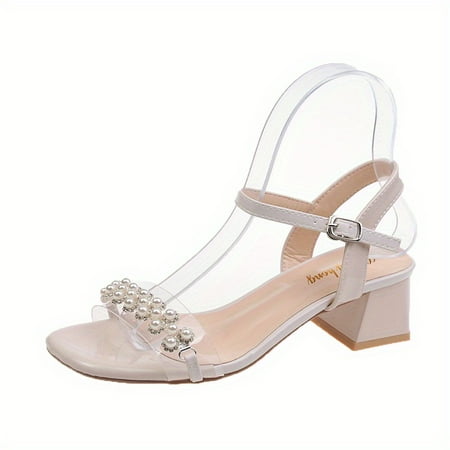 Women‘s Faux Pearl Block Heel Sandals Square Open Toe Ankle Buckle Strap Low Heels Daily Wear Dress Shoes
Women‘s Faux Pearl Block Heel Sandals Square Open Toe Ankle Buckle Strap Low Heels Daily Wear Dress Shoes