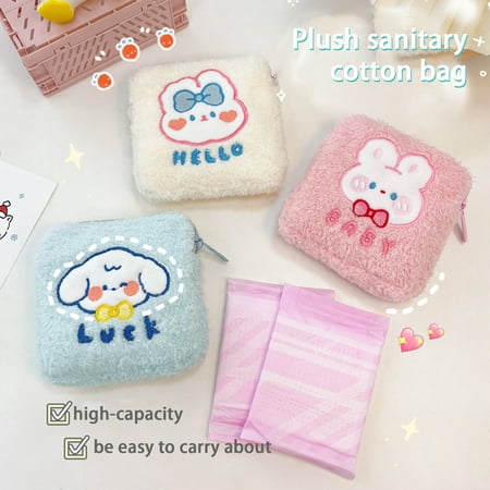 Waroomhouse Storage Bag Large Capacity Versatile Zipper Closure Easy to Carry Multifunctional Organization Plush Women Sanitary Napkin Bag for School
Waroomhouse Storage Bag Large Capacity Versatile Zipper Closure Easy to Carry Multifunctional Organization Plush Women Sanitary Napkin Bag for School