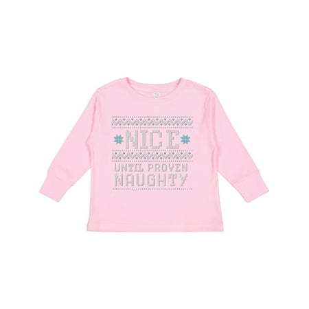 Inktastic Ugly Sweater Nice Until Proven Naughty Gift Toddler Boy or Toddler Girl Long Sleeve T-Shirt
Inktastic Ugly Sweater Nice Until Proven Naughty Gift Toddler Boy or Toddler Girl Long Sleeve T-Shirt