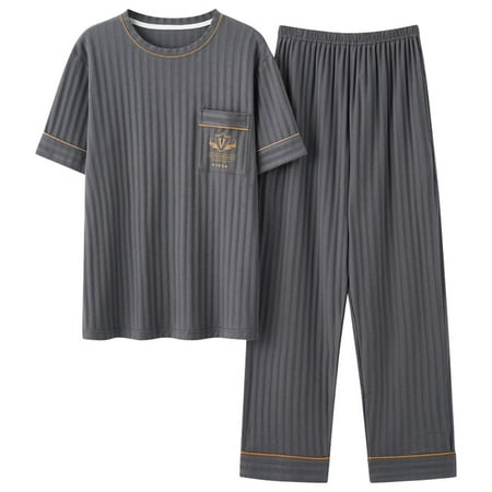 QWZNDZGR Summer Knitted Cotton Mens Pyjamas Casual Short Tops Lattice Long Pants Sets V-neck Pajamas Fashion Men Sleepwear 5XL Homewear
QWZNDZGR Summer Knitted Cotton Mens Pyjamas Casual Short Tops Lattice Long Pants Sets V-neck Pajamas Fashion Men Sleepwear 5XL Homewear