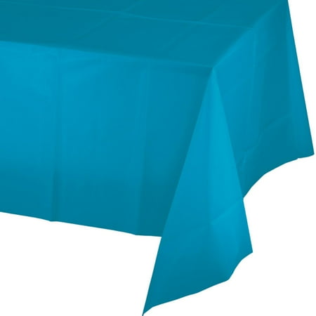 Club Pack of 12 Turquoise Blue Disposable Plastic Banquet Party Table Covers 108