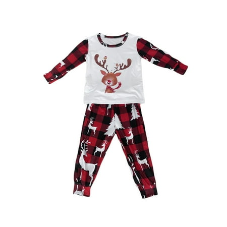 Gureui Christmas Matching Family Parent-Child Pajama Set Long Sleeve Christmas Cartoon Elk Print Pattern Crew Neck Long Sleeve Tops +Long Trousers Suit / Romper Sleepwear
Gureui Christmas Matching Family Parent-Child Pajama Set Long Sleeve Christmas Cartoon Elk Print Pattern Crew Neck Long Sleeve Tops +Long Trousers Suit / Romper Sleepwear