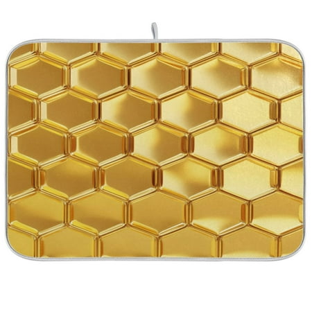 Dish Drying Mat 16 x 18 Highly Absorbent Microfiber for Dishes Utensils Foil Hexagons
Dish Drying Mat 16 x 18 Highly Absorbent Microfiber for Dishes Utensils Foil Hexagons