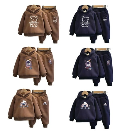 Esaierr 2PCS Toddler Boys Fleece Lined Sweatshirt Sweatpants Outfits Set for Kids Baby Hooded Cartoon Sweatsuit + Jogger Pants Fall Winter Long-Sleeved Set for 1-10 Years
Esaierr 2PCS Toddler Boys Fleece Lined Sweatshirt Sweatpants Outfits Set for Kids Baby Hooded Cartoon Sweatsuit + Jogger Pants Fall Winter Long-Sleeved Set for 1-10 Years