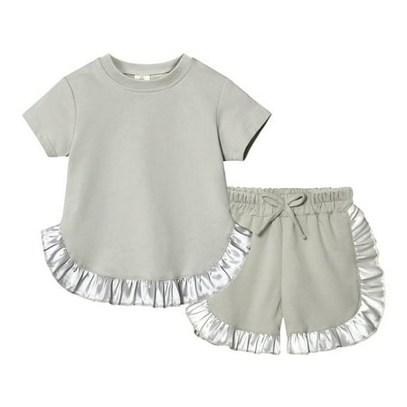 Qudderr Baby Toddlers Girls Summer Shorts 2PCS Set Kids Lace Short Sleeve Sport T-Shirt and Shorts Girls Cotton Clothing Outfit Size 9M-7T
Qudderr Baby Toddlers Girls Summer Shorts 2PCS Set Kids Lace Short Sleeve Sport T-Shirt and Shorts Girls Cotton Clothing Outfit Size 9M-7T