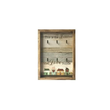 Mr. MJs Trading IV-W19-GYS002 Best Love Wall Key Organizer with Key Hooks