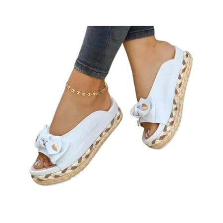 PMIYS Womens Bowknot Slip On Espadrilles Open Toe Slipper Summer Casual Comfy Flatform Chunky Shoes
PMIYS Womens Bowknot Slip On Espadrilles Open Toe Slipper Summer Casual Comfy Flatform Chunky Shoes