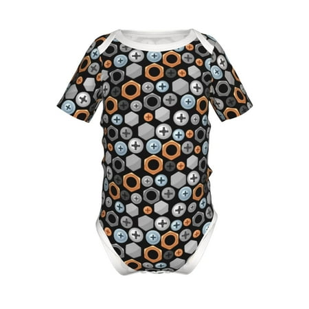 Lukts Colorful Screws Print Baby Short Sleeve Romper Onesie for Newborn Baby Boys and Girls-2 Years
Lukts Colorful Screws Print Baby Short Sleeve Romper Onesie for Newborn Baby Boys and Girls-2 Years
