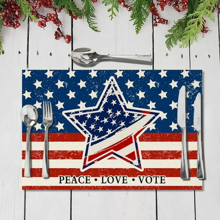 YZLMD Decorative Table Banner Independence Day Star Placemats Patriotic Decorative Placemats for Dinner Parties
YZLMD Decorative Table Banner Independence Day Star Placemats Patriotic Decorative Placemats for Dinner Parties